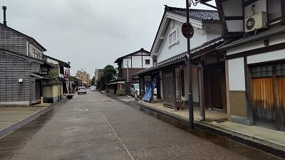 富山県富山市の旅行で訪れた観光名所、岩瀬町の町並み