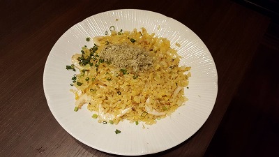 富山県で食べた甘エビのチャーハン