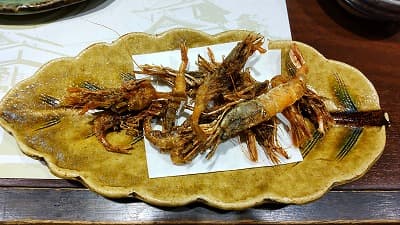 石川県で食べたガスエビ天ぷら