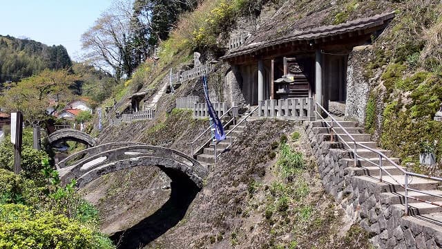 島根県大田市の旅行で訪れた観光名所、石見銀山羅漢寺五百羅漢