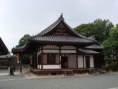 岡山県倉敷市の旅行で訪れた観光名所、阿智神社の拝殿