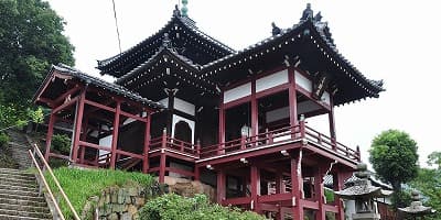 広島県の旅行で訪れた観光名所、西方寺普明閣