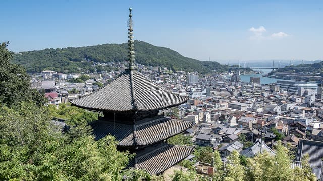 広島県の旅行で訪れた観光名所、尾道市街