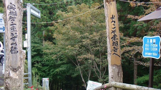 徳島県三好市の旅行で訪れた観光名所、二重かずら橋