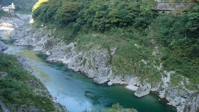 徳島県三好市の旅行で訪れた観光名所、大歩危