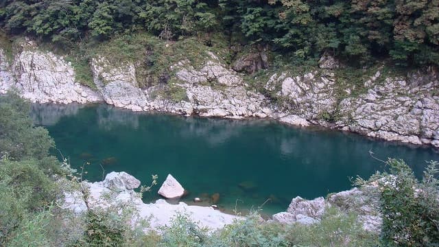 徳島県三好市の旅行で訪れた観光名所、小歩危