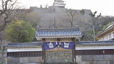 香川県丸亀市の旅行で訪れた観光名所、大手二の門