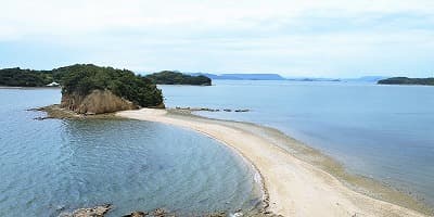 香川県小豆郡の旅行で訪れた観光名所、エンジェルロード