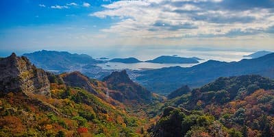 香川県小豆郡の旅行で訪れた観光名所、寒霞渓