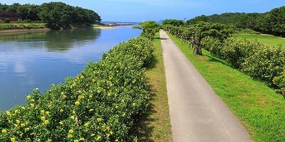 福岡県古賀市の旅行で訪れた観光名所、古賀海岸