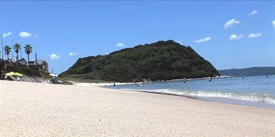 福岡県糸島市の旅行で訪れた観光名所、姉子の浜の鳴き砂