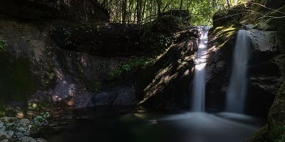 福岡県京都郡の旅行で訪れた観光名所、蛇渕の滝