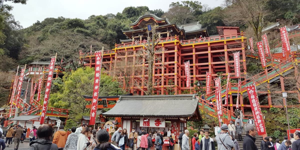 佐賀県鹿島市の旅行で訪れた観光名所、祐徳稲荷神社