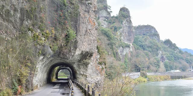 大分県中津市の旅行で訪れた観光名所、耶馬渓