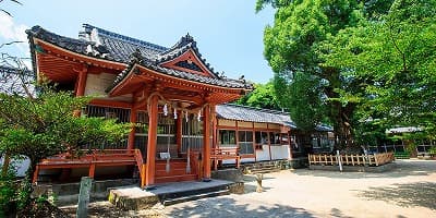 大分県杵築市の旅行で訪れた観光名所、奈多宮