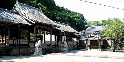 大分県杵築市の旅行で訪れた観光名所、白鬚田原神社