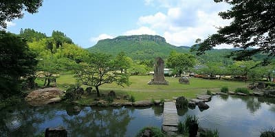 大分県玖珠郡の旅行で訪れた観光名所、旧久留島氏庭園