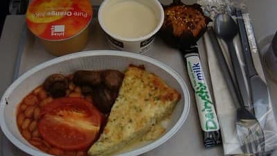 機内食：BRITISH AIRWAYS ロンドン→成田