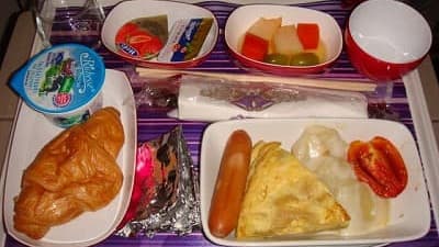 機内食：THAI AIRWAYS バンコク→成田