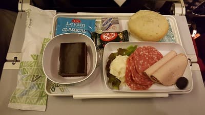機内食：Alitalia 関西→イタリア・ローマ