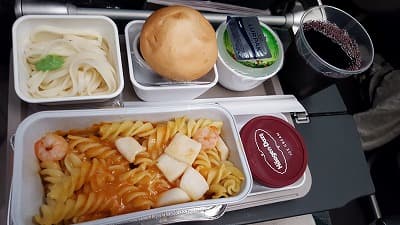 機内食：Cathay Pacific 香港→成田
