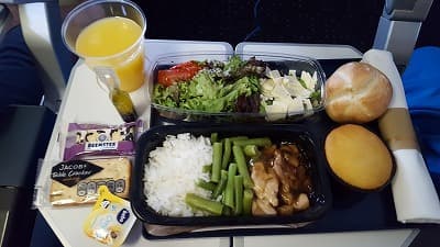機内食：KLM アムステルダム→関西