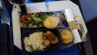 機内食：KLM アムステルダム→関西
