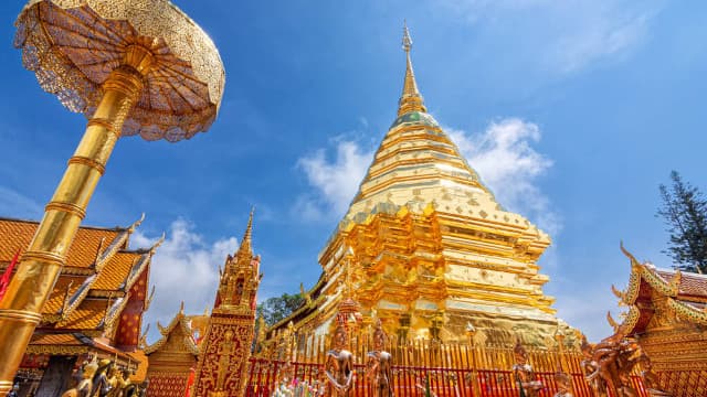 タイ・チェンマイのドイ・ステープ寺院