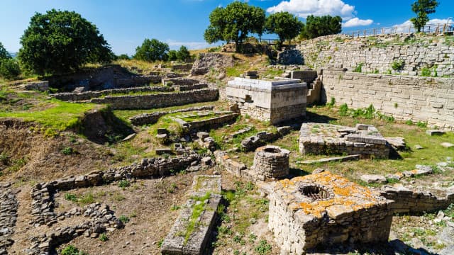 トルコのトロイの古代遺跡