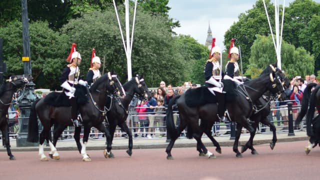 イギリス・ロンドンのバッキンガム宮殿衛兵交代式