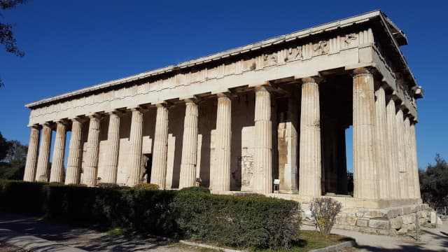 ギリシャ・アテネの古代アゴラのヘパイストス神殿