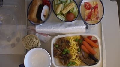 機内食：JAL　ロサンゼルス→成田