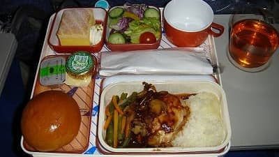 機内食：EGYPT AIR 成田→カイロ