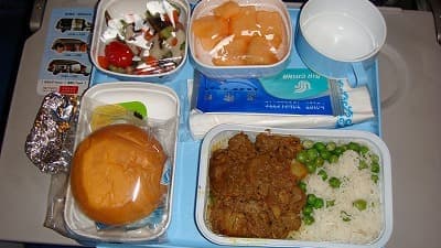 機内食：AIR CHINA 北京→デリー