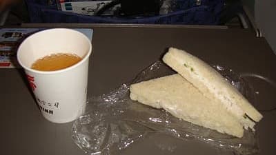 機内食：AIR CHINA デリー→北京