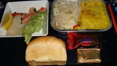 機内食：AEROFLOT モスクワ→イスタンブール