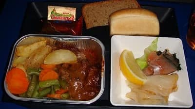 機内食：AEROFLOT イスタンブール→モスクワ