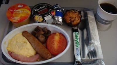 機内食：BRITISH AIRWAYS ロンドン→成田