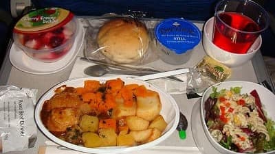 機内食：BRITISH AIRWAYS ロンドン→成田