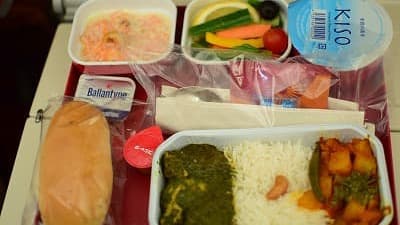 機内食：AIR INDIA 成田→デリー