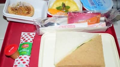 機内食：AIR INDIA 成田→デリー