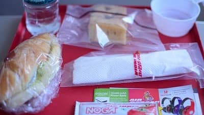 機内食：AIR INDIA デリー→パトナ