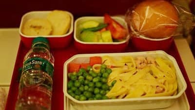 機内食：AIR INDIA デリー→成田