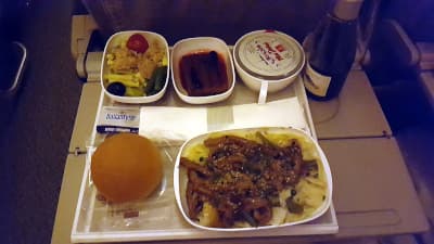 機内食：Emirates 成田→ドバイ