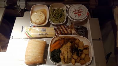 機内食：Emirates ドバイ→成田