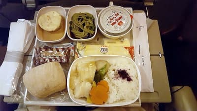 機内食：Emirates ドバイ→成田