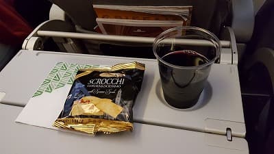 機内食：Alitalia 関西→イタリア・ローマ