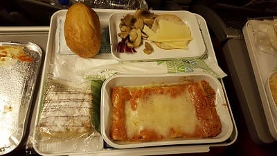 機内食：Alitalia ギリシャ・アテネ→関西