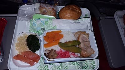 機内食：Alitalia ギリシャ・アテネ→関西