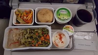 機内食：Cathay Pacific 香港→コロンボ